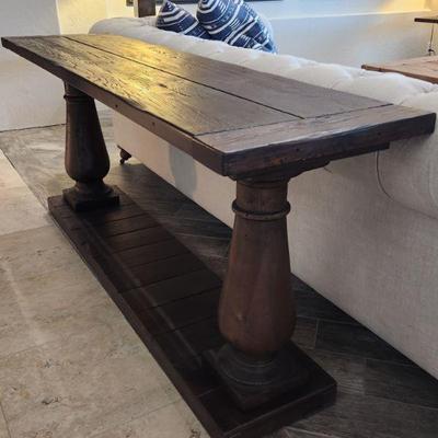 Restoration Hardware Rustic Solid Wood Dk. Mocha Entry / Sofa Table ($200l