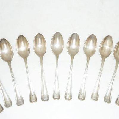12 spoons LOT mkd Sterling