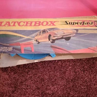 Vintage matchbox race track