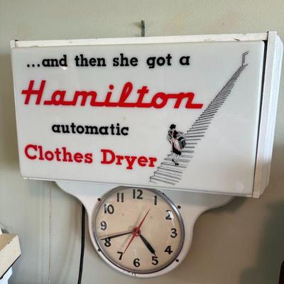 Hamilton Dryer Co Advertising Clock