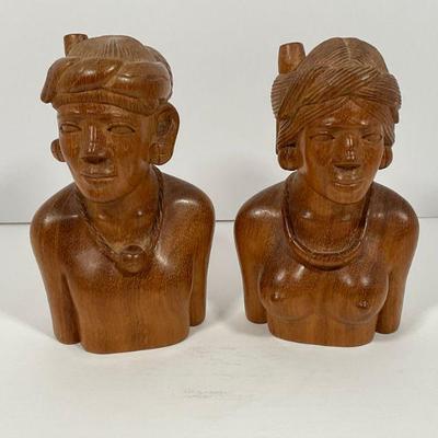 Carved Wood Balinese Figures