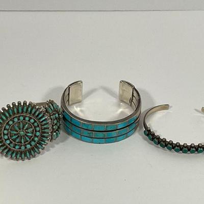 Sterling & Turquoise Cuff Bracelets