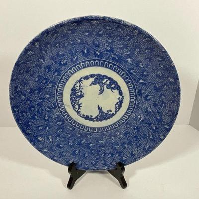 Japanese Blue & White Ceramic Bowl - Mid 20th C