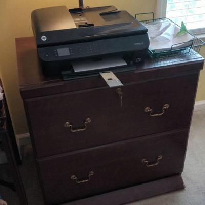 Wood File cabinet with keys