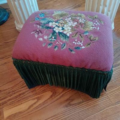 Needle Point foot stool