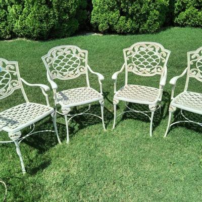 Cast iron aluminum chairs