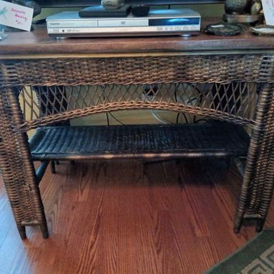 Vintage Wicker Table - Very Heavy!