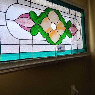 Beautiful Stained glass in frame for hanging