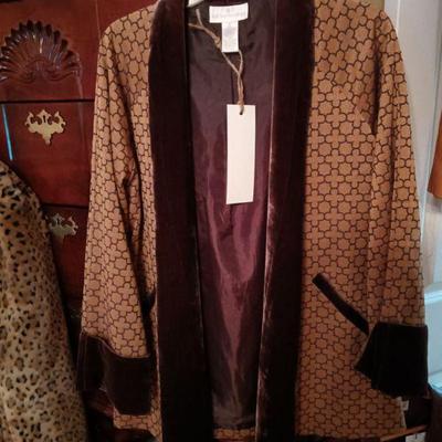 Soft Surroundings Jacket with velvet lapel and cuff sleeves