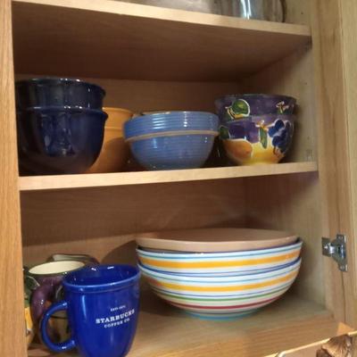 Kitchen bowls and dishes