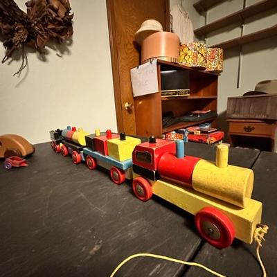 Vintage wooden train