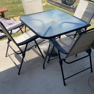 glass top table and chairs patio furniture 