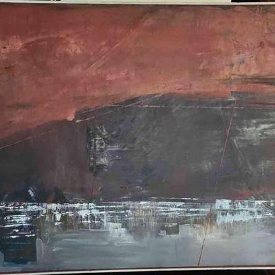 PFG095 - Large Format Oil On Canvas Manhattan Spiritual 