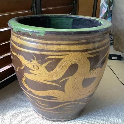 PFG021 Large Chinese Ceramic Dragon Planter Pot 