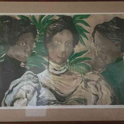 PFG108 - Allen Akina 'Three Women' Large Format Framed Print