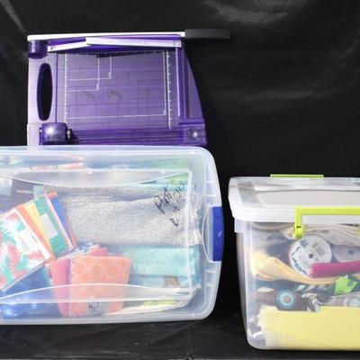 crafting fabrics and materials, paper cutter