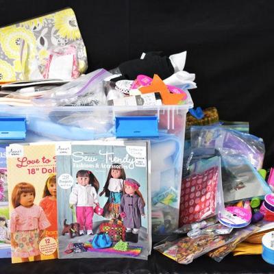 Doll clothes patters, fabrics 
