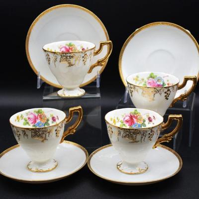 antique English bone china porcelain tea cups