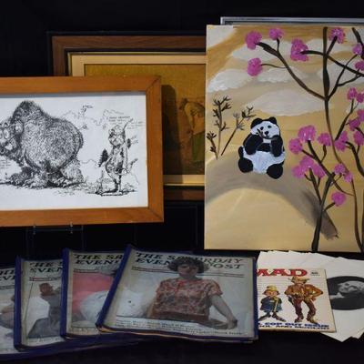 Saturday Evening Post magazines, original and signed art and more