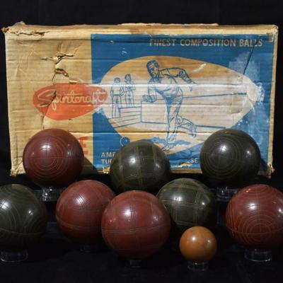 vintage bocce ball set