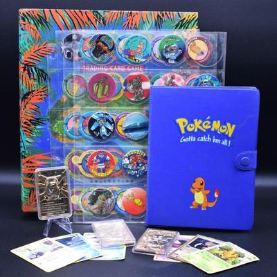 Pokemon trading cards, POGS, Burger King Gold-plated Pokemon cards