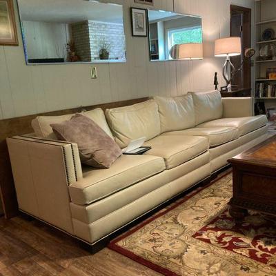 Ethan Allen leather two piece sofa Like new