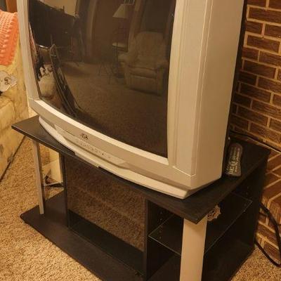 Large JVC TV and stand