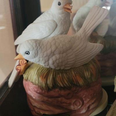 Lots of bird figurines