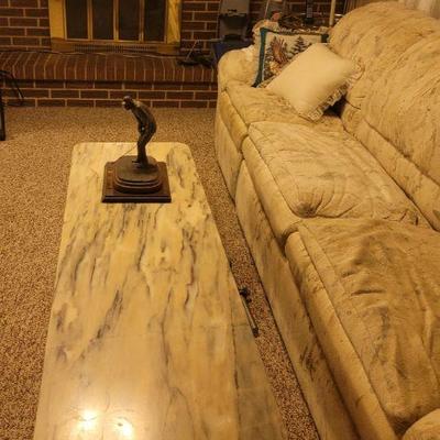 Marble sofa table and hide a bed/sofa