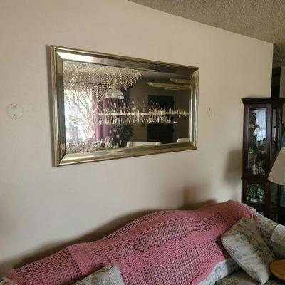 etched Sofa mirror