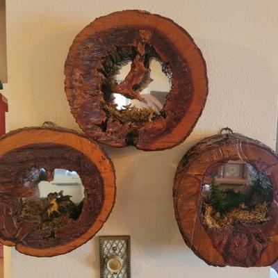 Panoramic tree trunk with mirrors-wall hangings