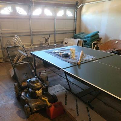 Stiga ping pong table on wheels