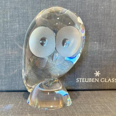 Steuben Crystal Owl Figurine 
