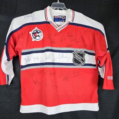 2000 NHL World All-Star Hockey Jersey From Toronto Game- Signed by Members: Forsberg, Lidstrom, Dominic, Hasek, (More)