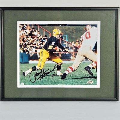 Green Bay Packers Autographed Color 8 x 10 Photo of Paul Hornung