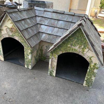 Adorable Doggy Duplex!, Hand painted!