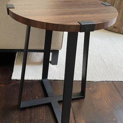 Wrightson Urban Industrial Faux Wrap Leg Round Side Table