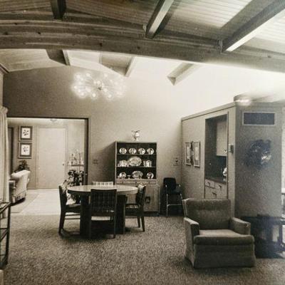 Interior upon moving in, c. 1956