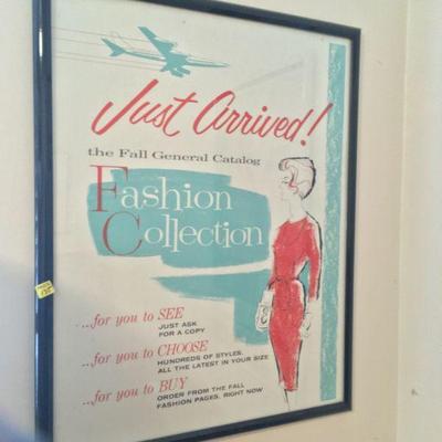 Vintage fashion poster 1960's