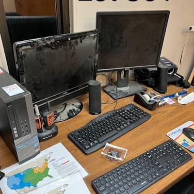 Computers, monitors, keyboards 