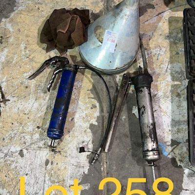 grease gun , funnel misc lot