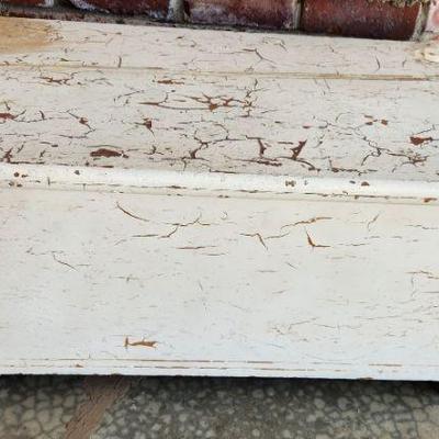 Wooden chest - ripe for a redo or just enjoy the rustic look