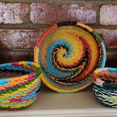 Woven baskets are eye catching!