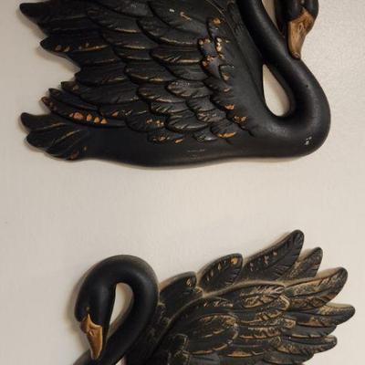Plaster of Paris black swans