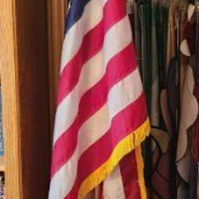 Ceremonial flag with stand