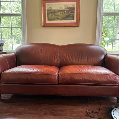 Leather club sofa 