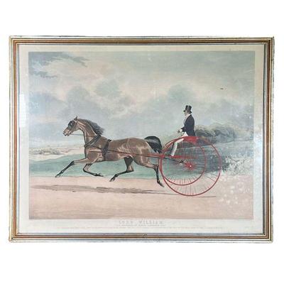 â€œLORD WILLIAMâ€ CHARIOT PRINT | Engraved by J.R. Mackrell, depicts horse named â€œLord Williamâ€ riding between London and Brighton...