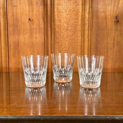 (3pc) Royal Doulton Clear Crystal Low Ball Glasses | Signed â€œRoyal Doulton Englandâ€ on bottom, clear cut crystal Old Fashioned...