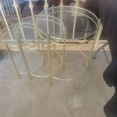 Round Glass Nesting Tables