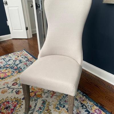 Uttermost Caledonia White Subbed Armless Parsons Dining Chairs (6 available) 21" W x 31" D x 44" H (seat height 20")